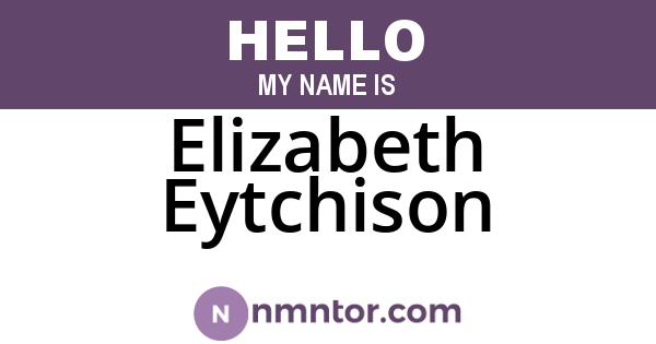 Elizabeth Eytchison
