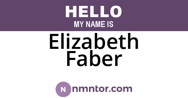 Elizabeth Faber