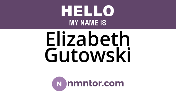 Elizabeth Gutowski