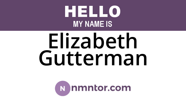Elizabeth Gutterman