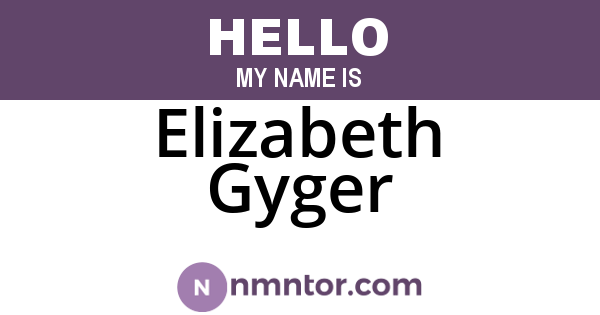 Elizabeth Gyger