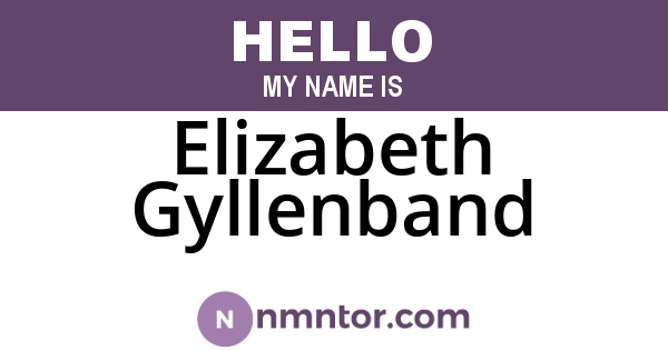 Elizabeth Gyllenband