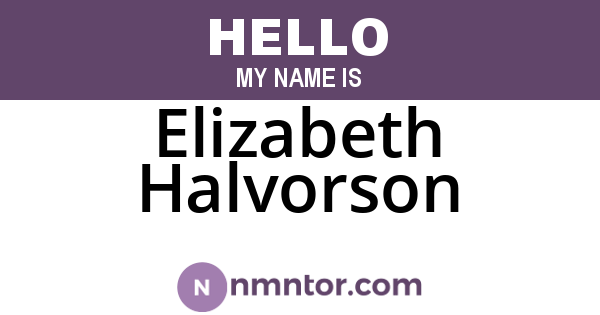 Elizabeth Halvorson