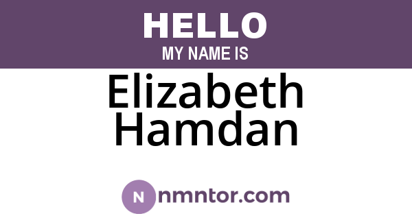 Elizabeth Hamdan