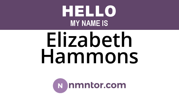 Elizabeth Hammons