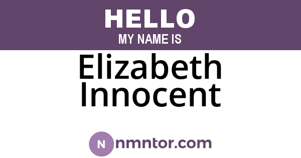 Elizabeth Innocent