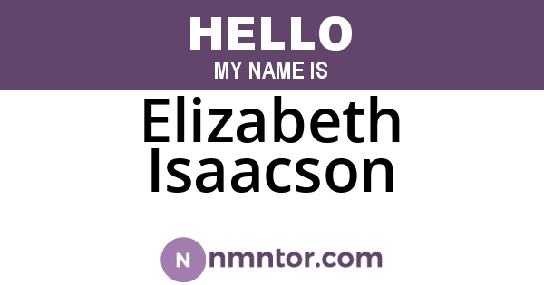 Elizabeth Isaacson