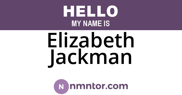 Elizabeth Jackman