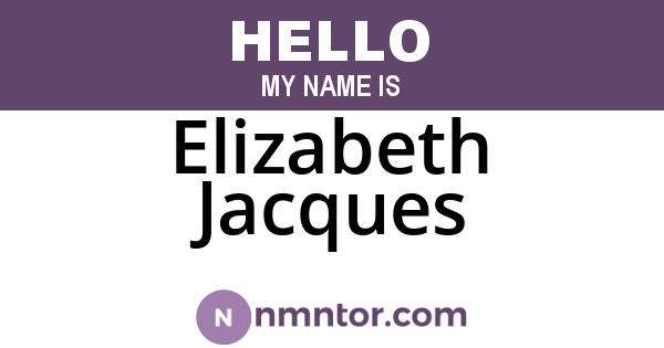 Elizabeth Jacques