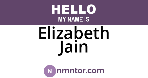 Elizabeth Jain