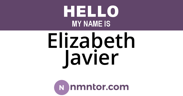 Elizabeth Javier