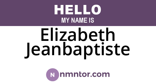 Elizabeth Jeanbaptiste