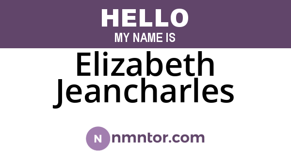 Elizabeth Jeancharles