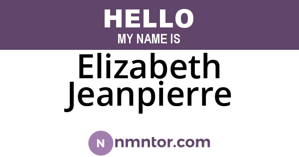 Elizabeth Jeanpierre
