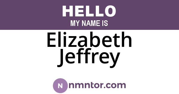 Elizabeth Jeffrey