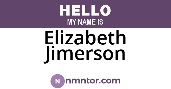 Elizabeth Jimerson