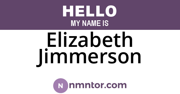 Elizabeth Jimmerson