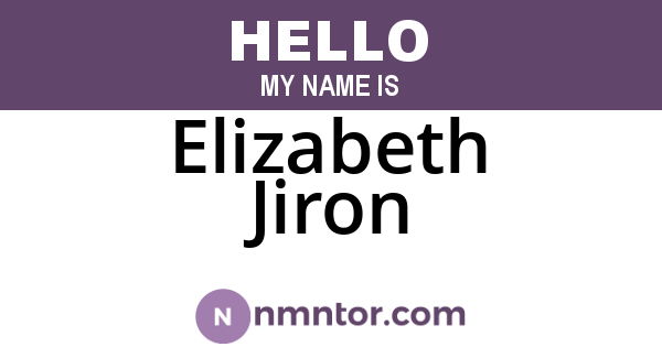 Elizabeth Jiron