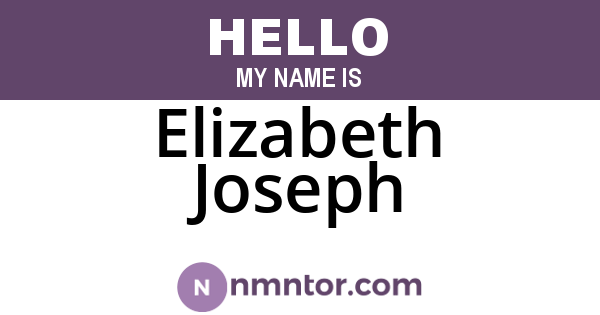 Elizabeth Joseph