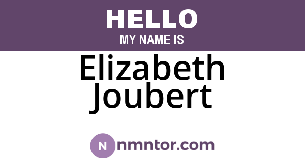 Elizabeth Joubert