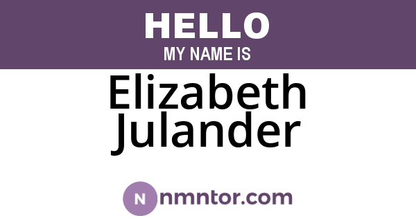 Elizabeth Julander