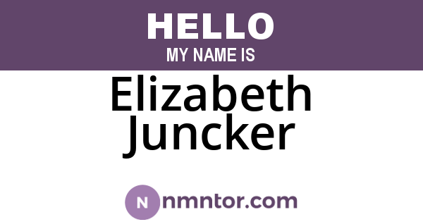 Elizabeth Juncker