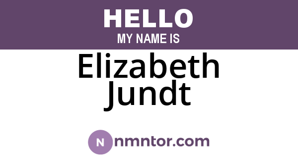 Elizabeth Jundt