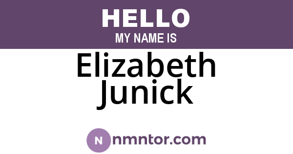 Elizabeth Junick