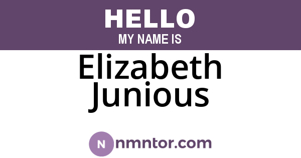Elizabeth Junious