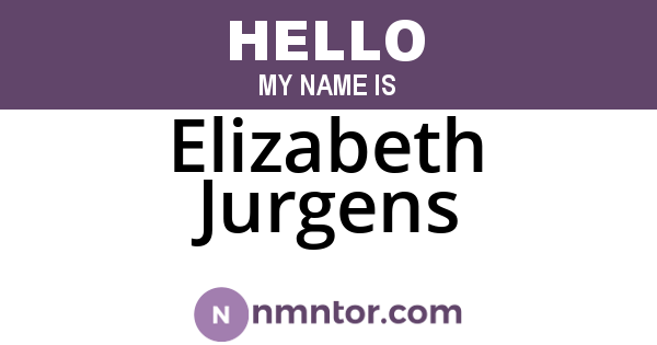 Elizabeth Jurgens