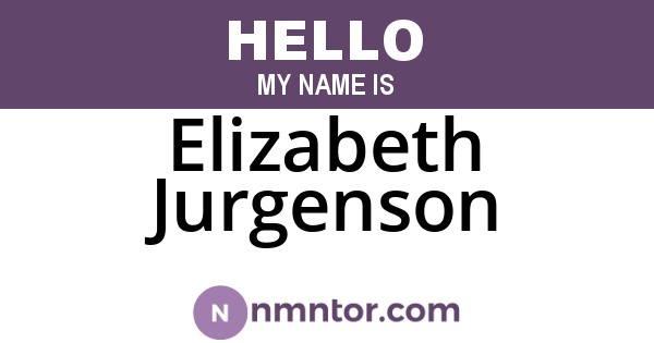 Elizabeth Jurgenson
