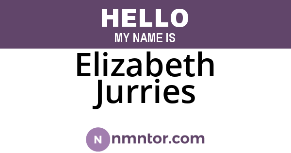 Elizabeth Jurries