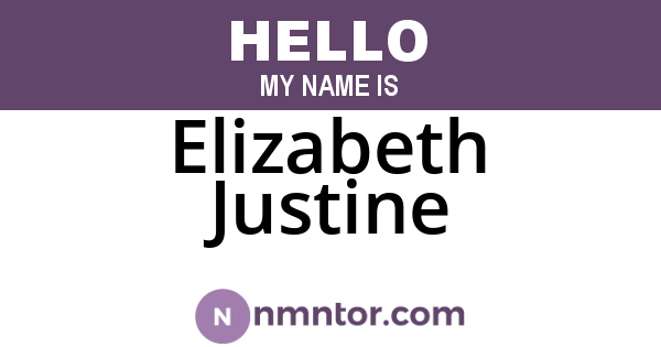 Elizabeth Justine
