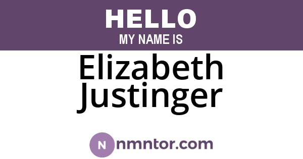 Elizabeth Justinger