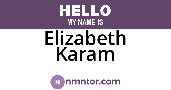 Elizabeth Karam