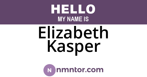 Elizabeth Kasper