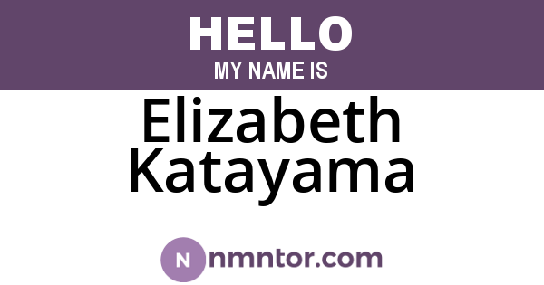 Elizabeth Katayama