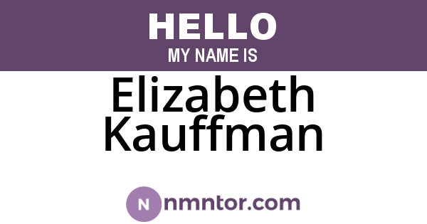 Elizabeth Kauffman