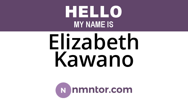 Elizabeth Kawano