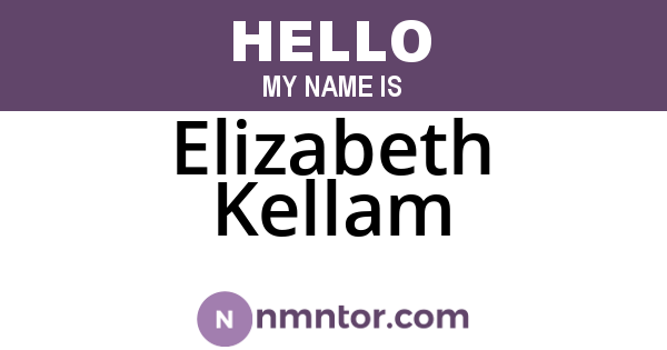 Elizabeth Kellam