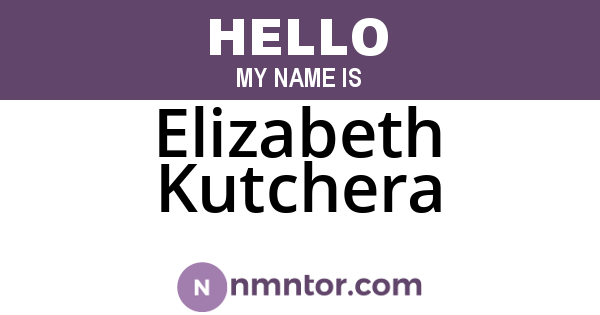 Elizabeth Kutchera