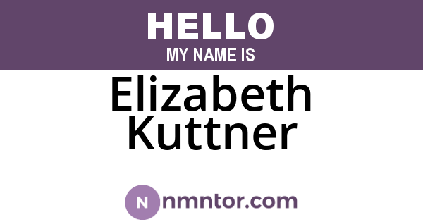 Elizabeth Kuttner