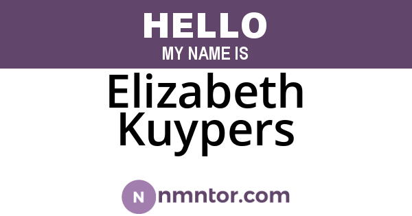 Elizabeth Kuypers