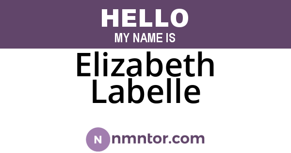 Elizabeth Labelle