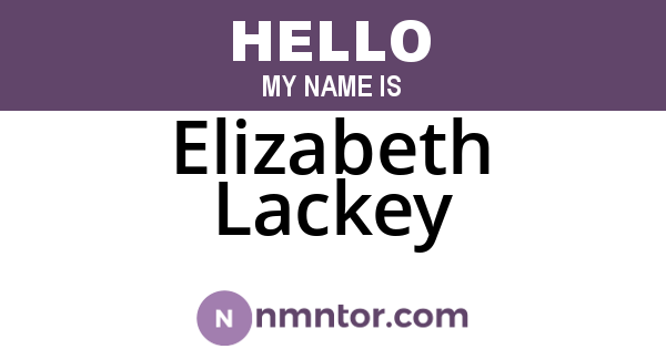 Elizabeth Lackey