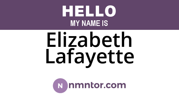 Elizabeth Lafayette