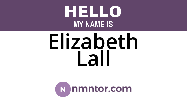 Elizabeth Lall