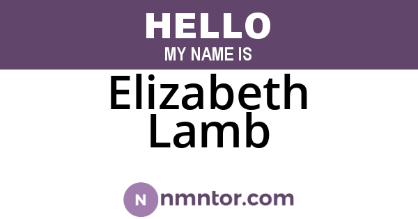 Elizabeth Lamb