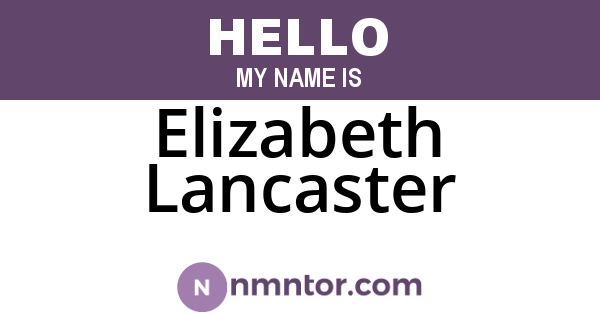 Elizabeth Lancaster