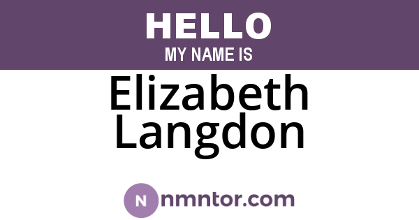 Elizabeth Langdon